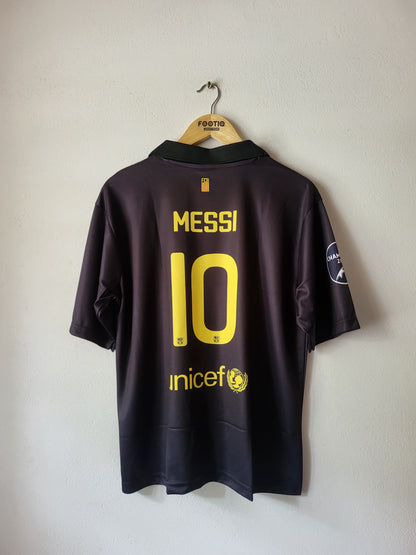 MESSI BARCELONA 2011-12 AWAY KIT COLLAR FIVE SLEEVE PREMIUM EMBROIDERY
