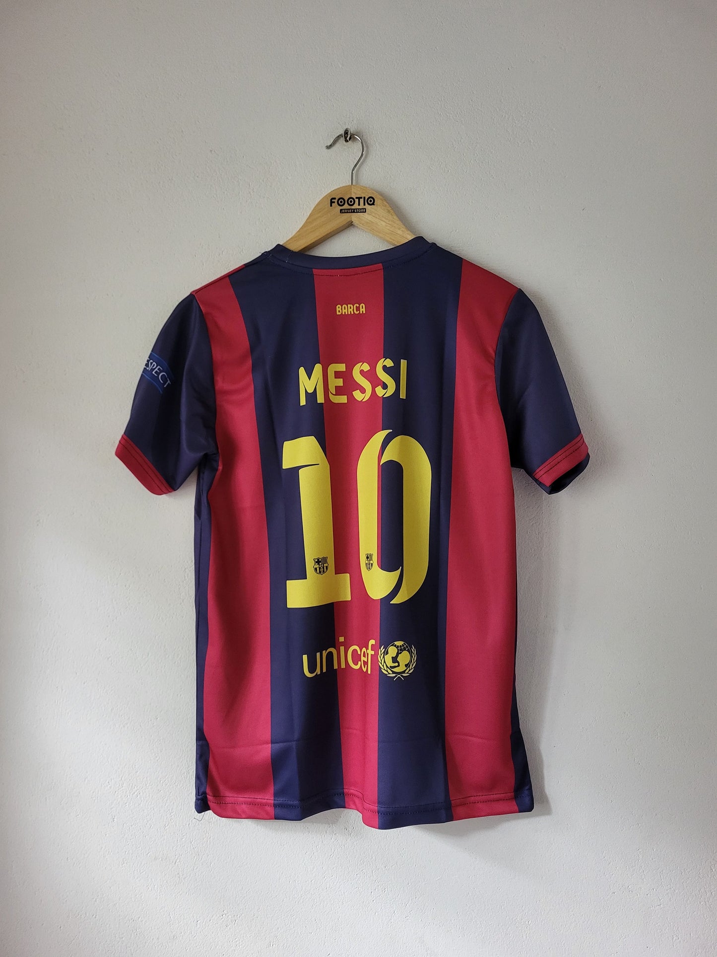 MESSI BARCELONA HOME KIT 2014-15 PREMIUM EMBROIDERY