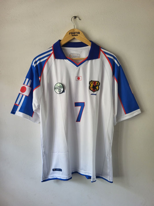 Nakata Japan Away Kit 2001-02 Collar Five Sleeve Premium Embroidery, White and blue japan jersey, most selling, training kits, trending jersey, oversized, jersey futs