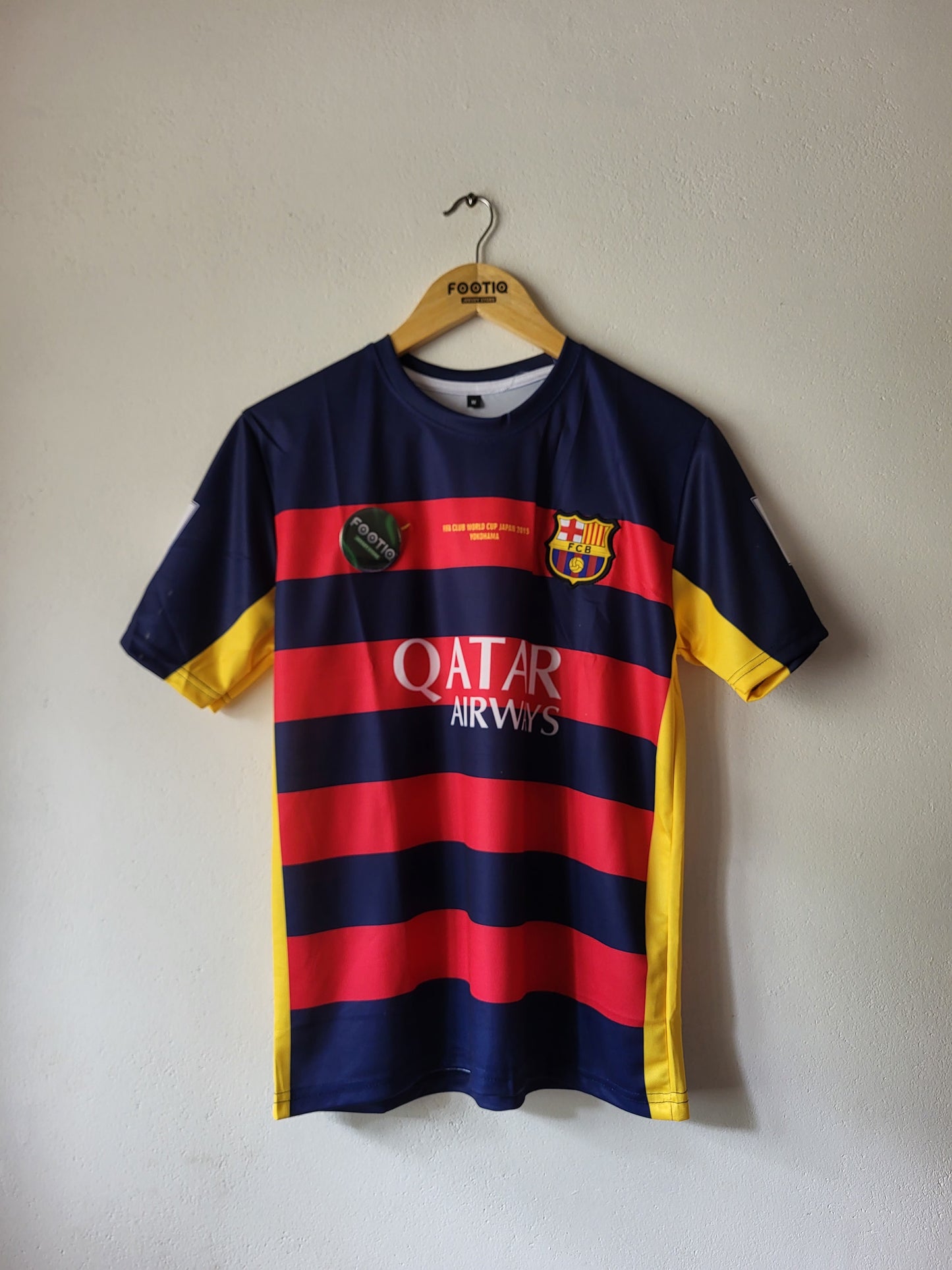 NEYMAR JR BARCELONA 2015-16 HOME KIT PREMIUM EMBROIDERY