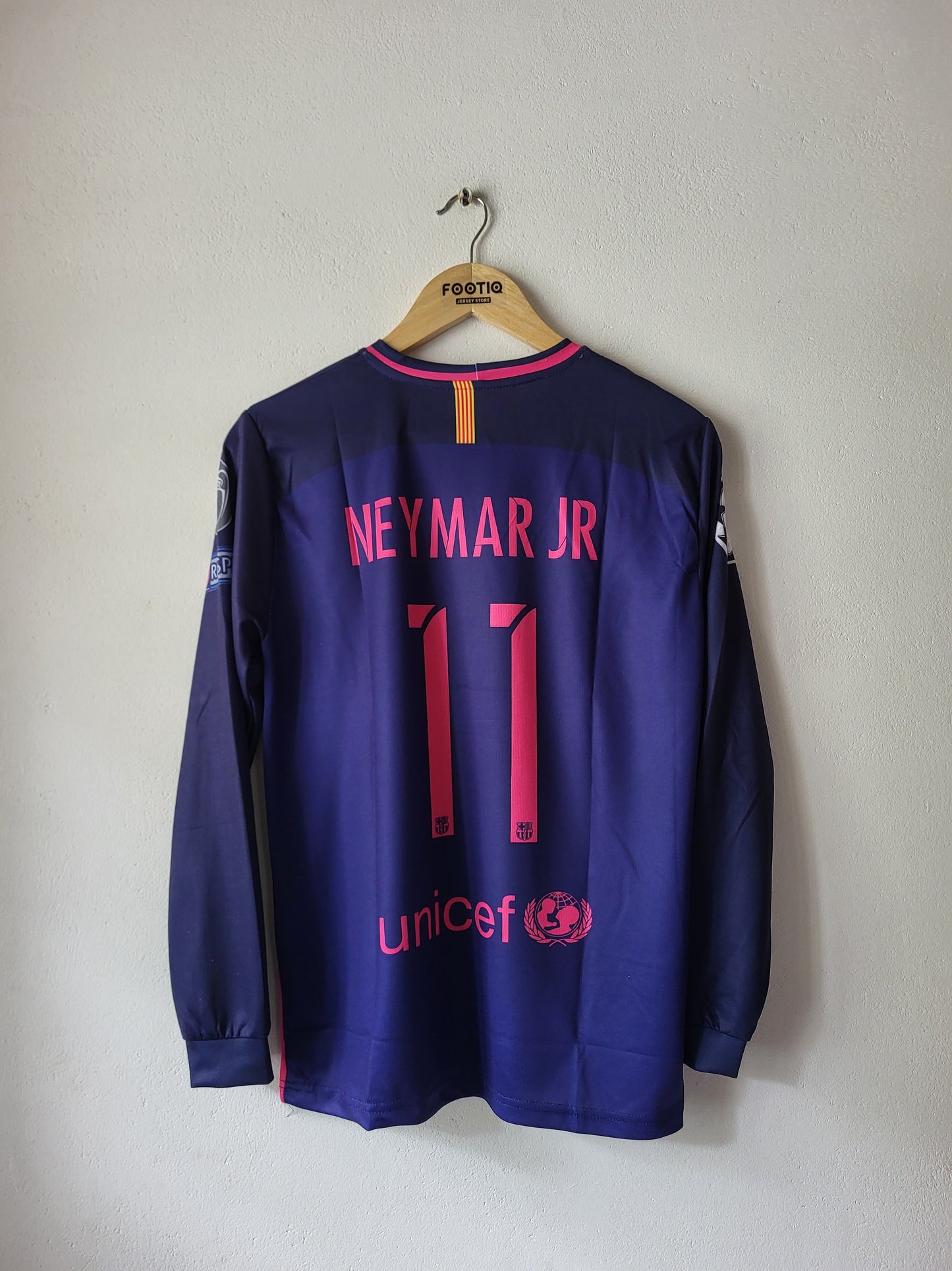 NEYMAR JR BARCELONA AWAY KIT 2016-17 FULL SLEEVE SUBLIMATION