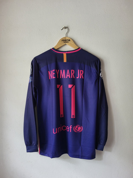 NEYMAR JR BARCELONA AWAY KIT 2016-17 FULL SLEEVE SUBLIMATION