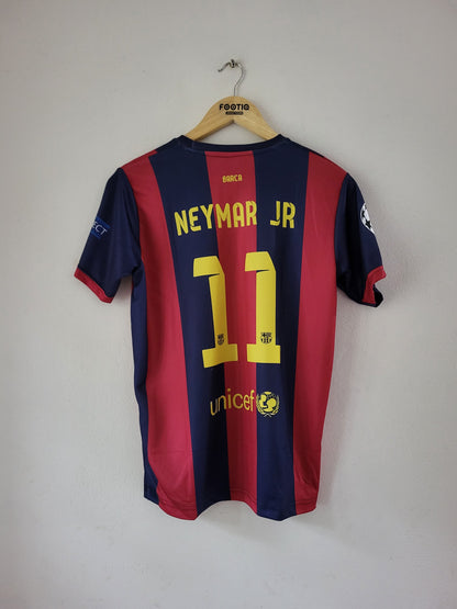 NEYMAR JR BARCELONA HOME KIT 2014-15 PREMIUM EMBROIDERY