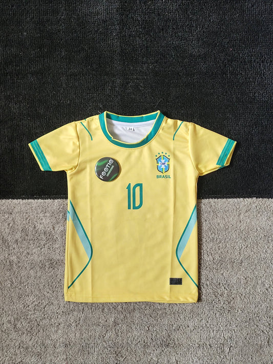 NEYMAR JR BRAZIL 2026 HOME KIT SUBLIMATION KIDS
