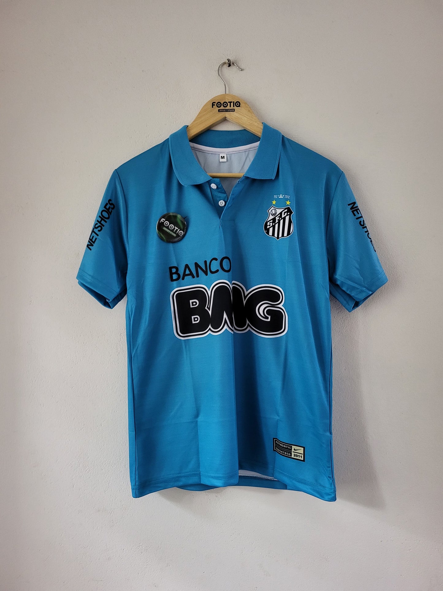 NEYMAR JR SANTOS AWAY KIT 2012-13 COLLAR FULL SUBLIMATION