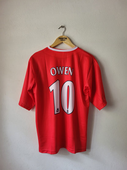 OWEN LIVERPOOL 2002-03 HOME KIT FIVE SLEEVE SUBLIMATION