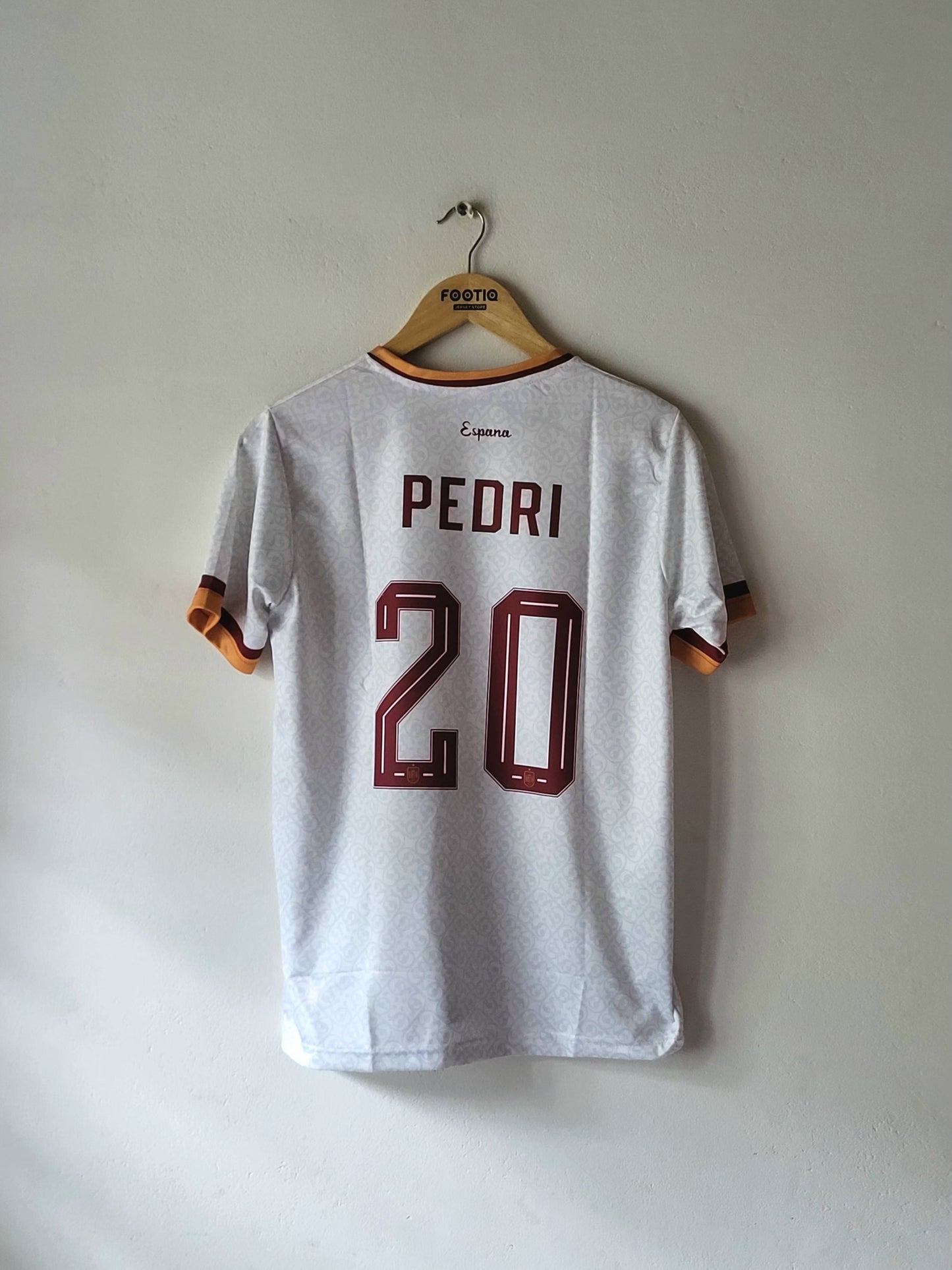 PEDRI SPAIN AWAY KIT 2026 PATCH NECK SUBLIMATION