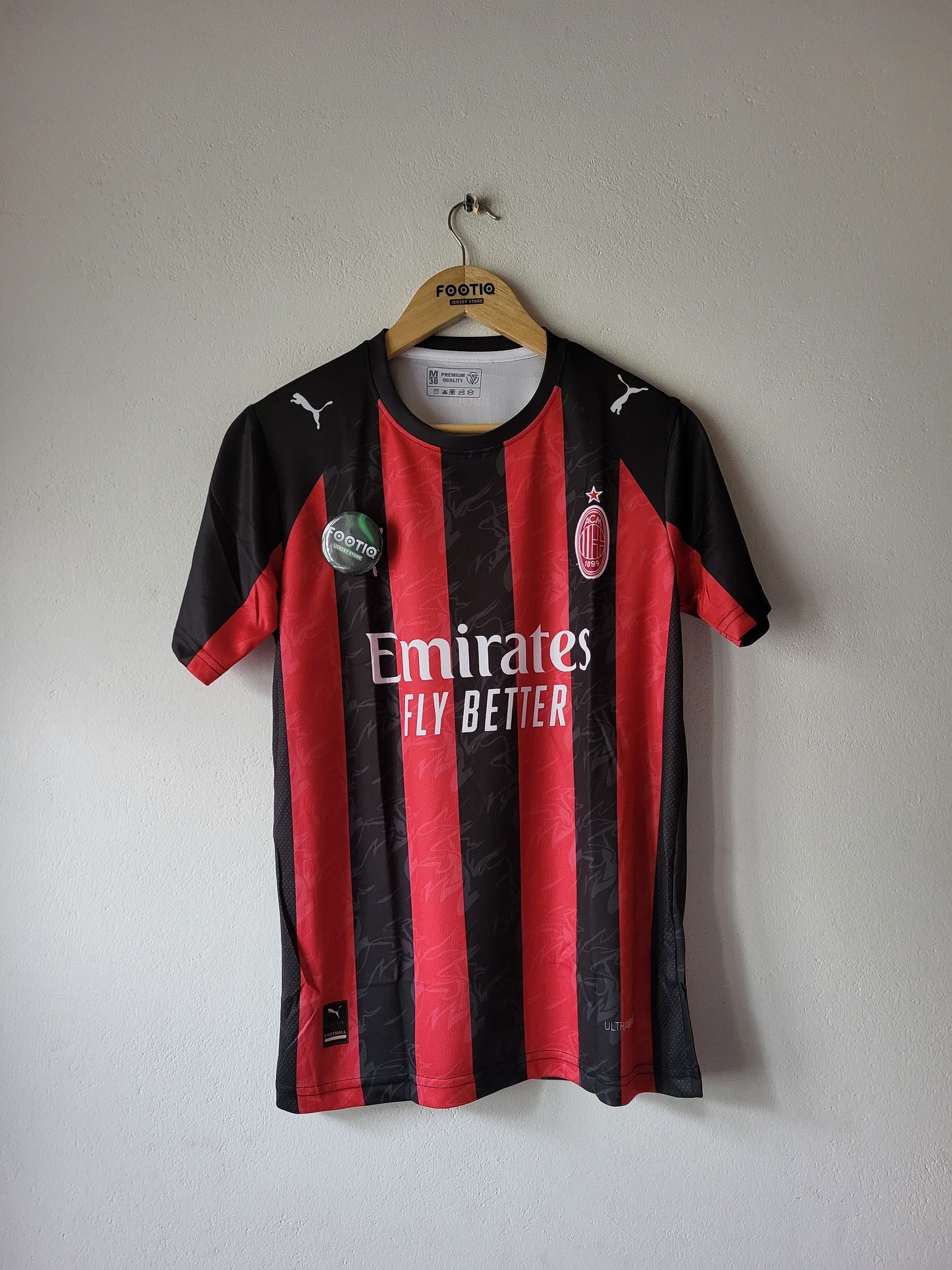 PULISIC AC MILAN 2025-26 HOME KIT PREMIUM EMBROIDERY