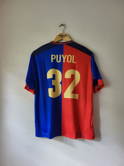 PUYOL BARCELONA HOME KIT 1999-2000 FIVE SLEEVE SUBLIMATION
