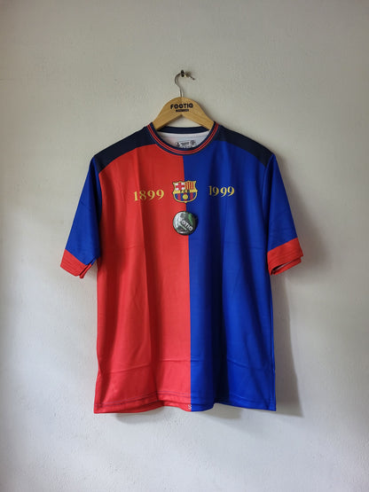 PUYOL BARCELONA HOME KIT 1999-2000 FIVE SLEEVE SUBLIMATION