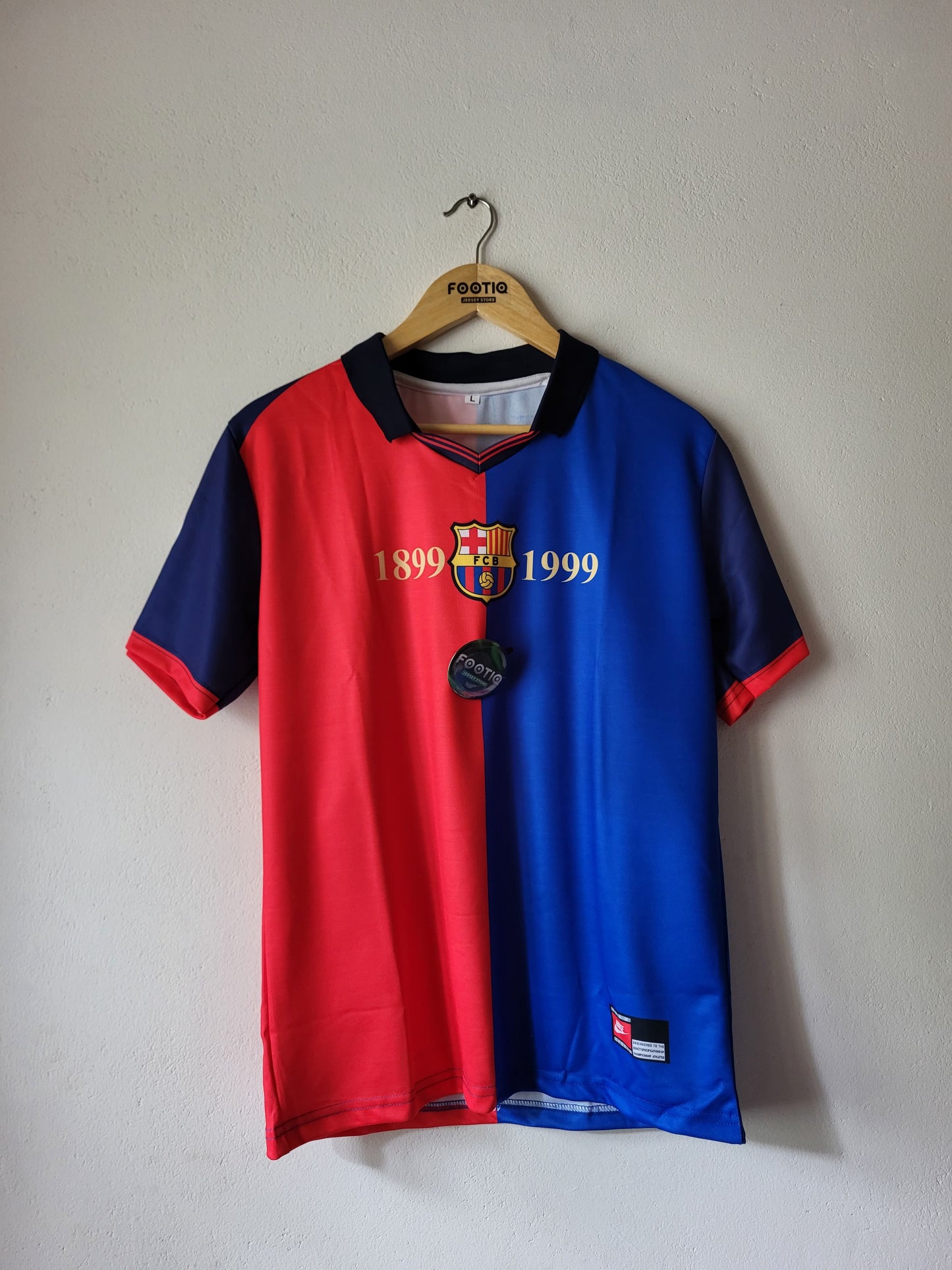PUYOL BARCELONA HOME KIT 1999-2000 COLLAR SUBLIMATION