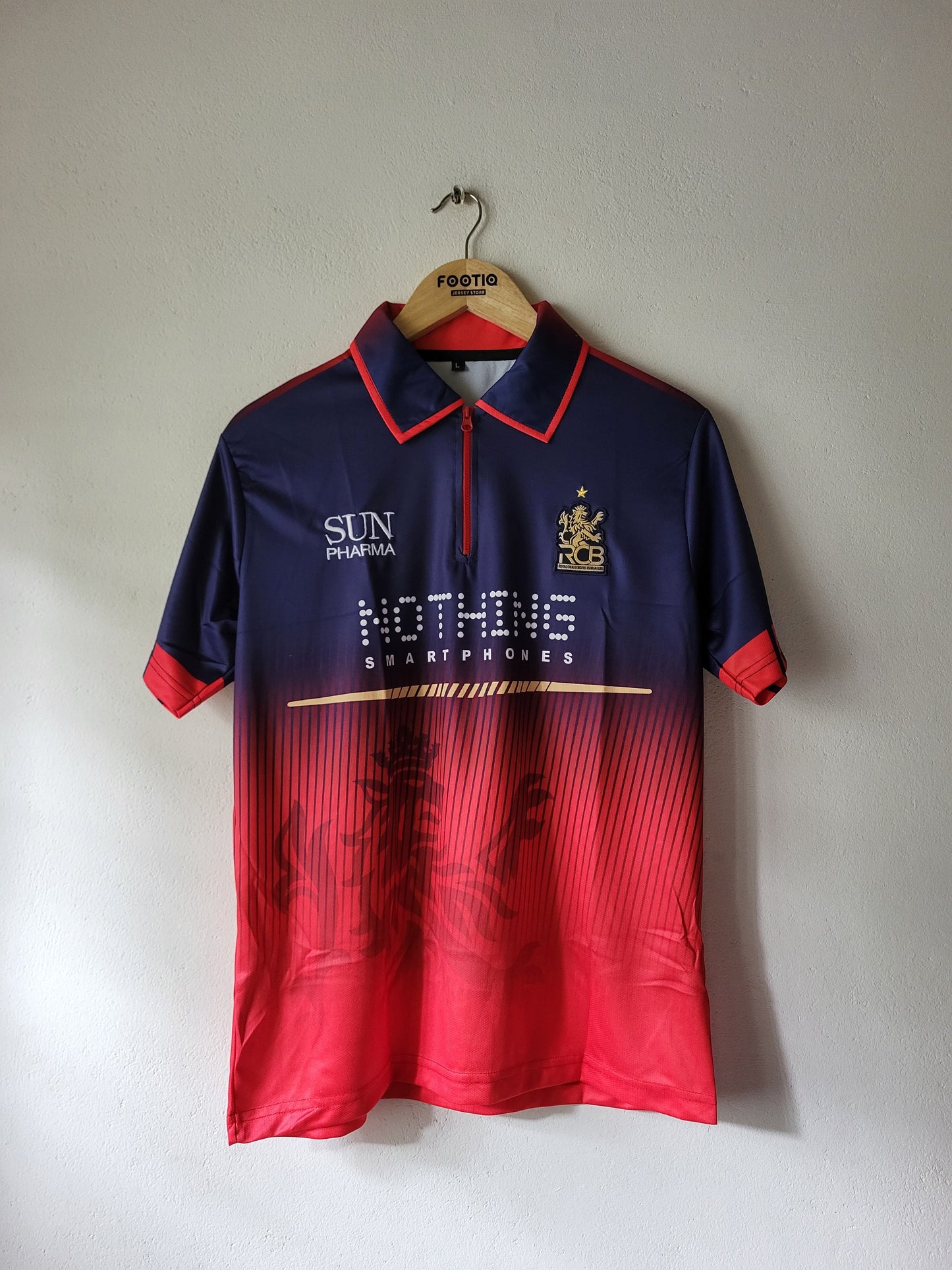 RCB HOME KIT COLLAR ZIP PREMIUM EMBROIDERY