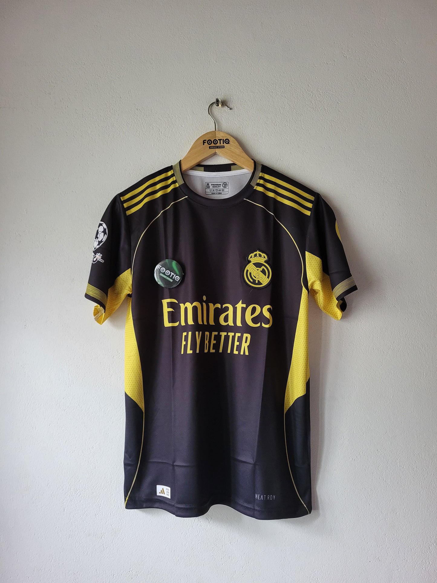 REAL MADRID TRAINING KIT BLACK PREMIUM EMBROIDERY