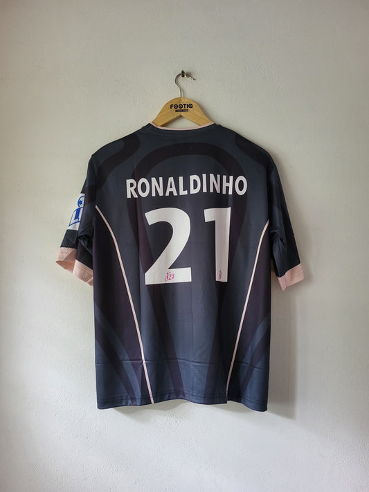 RONALDINHO PSG HOME KIT 2001-02 FIVE SLEEVE SUBLIMATION