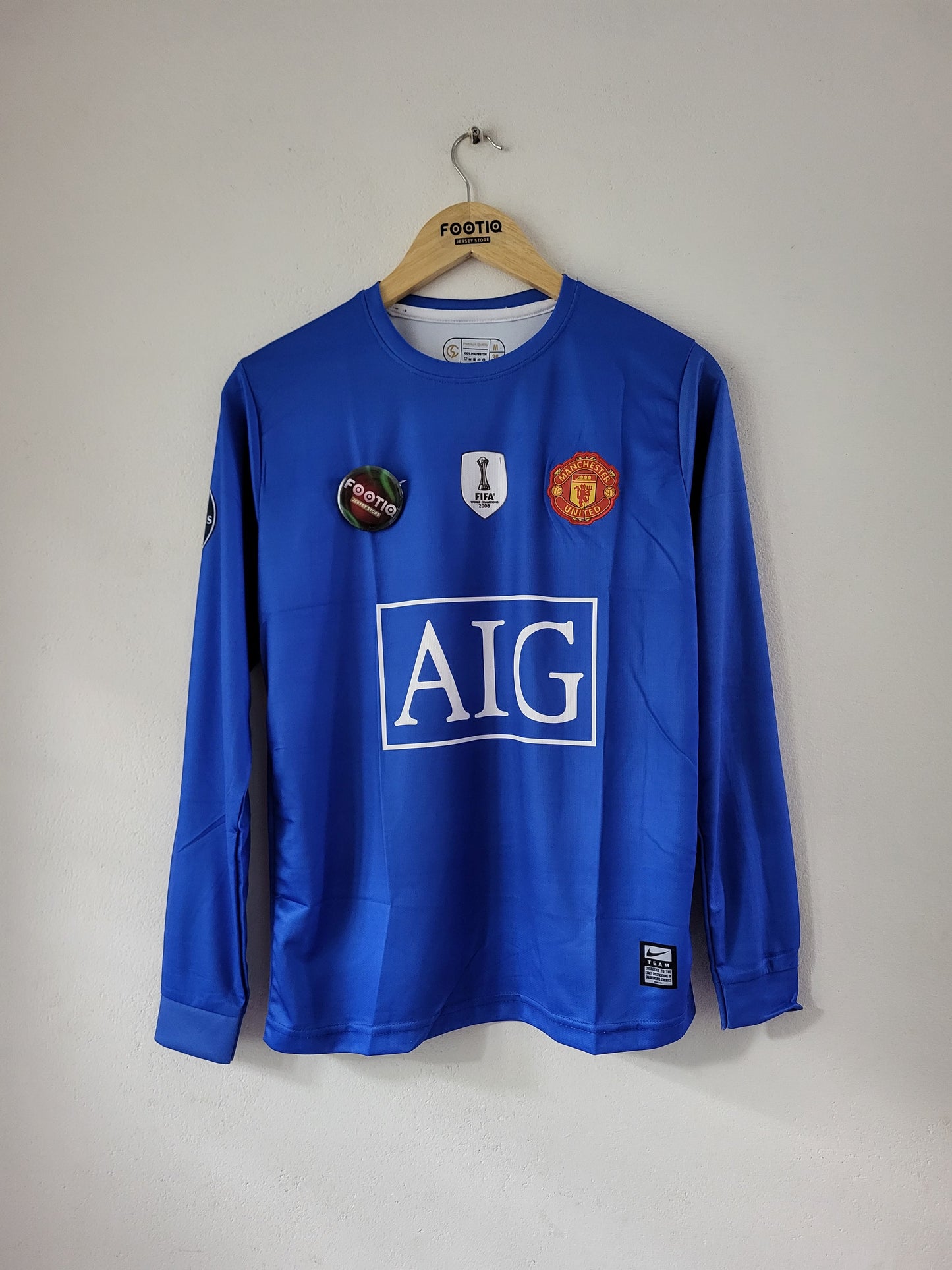 RONALDO MAN UNITED 2007-08 THIRD KIT FULL SLEEVE PREMIUM EMBROIDERY