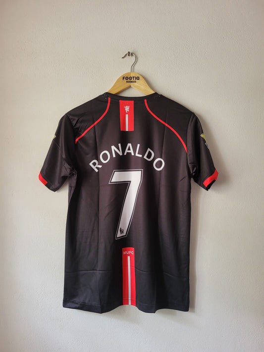 RONALDO MAN UNITED AWAY KIT 2007-08 PREMIUM EMBROIDERY
