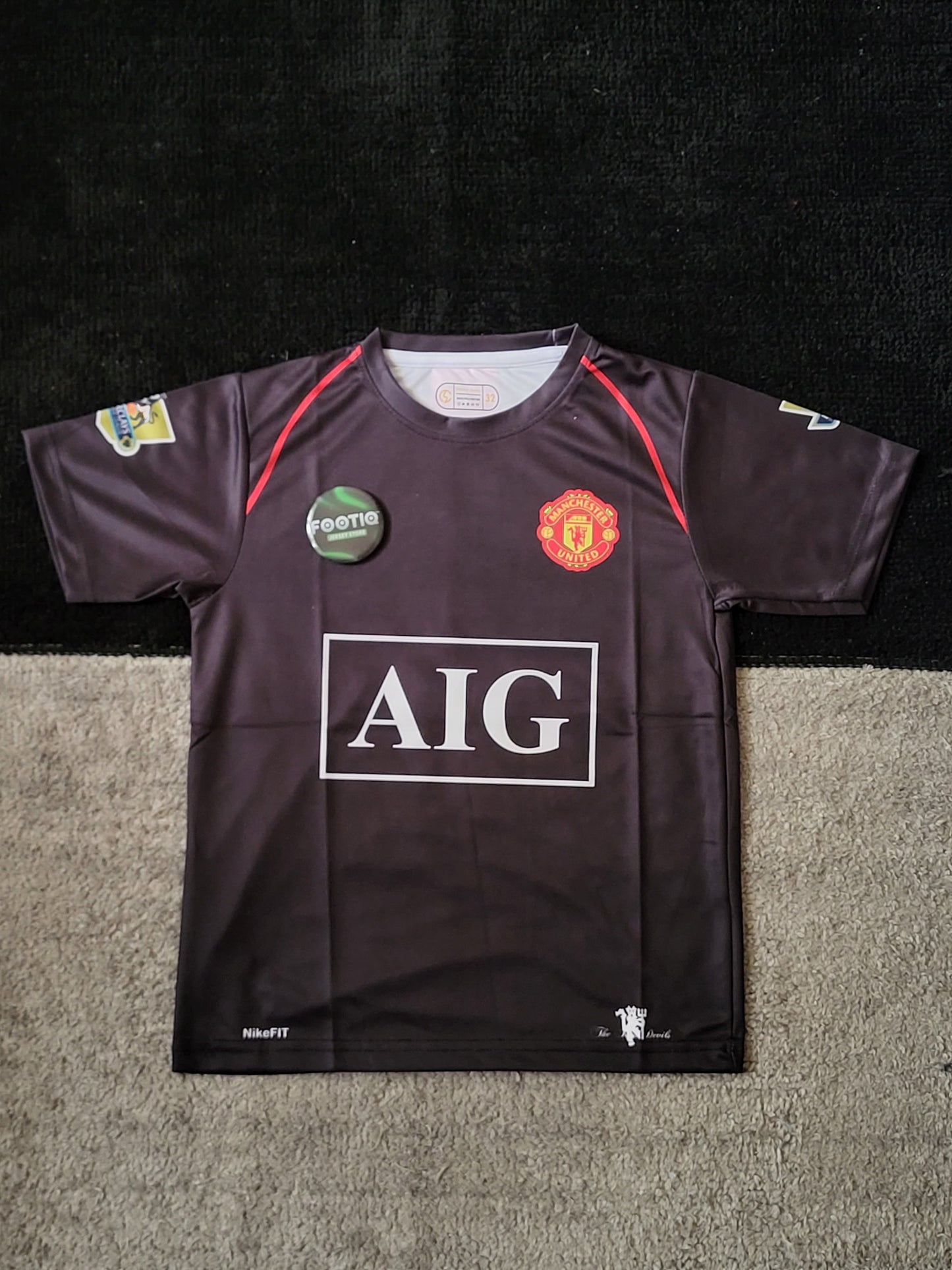 RONALDO MAN UNITED AWAY KIT 2007-08 SUBLIMATION KIDS