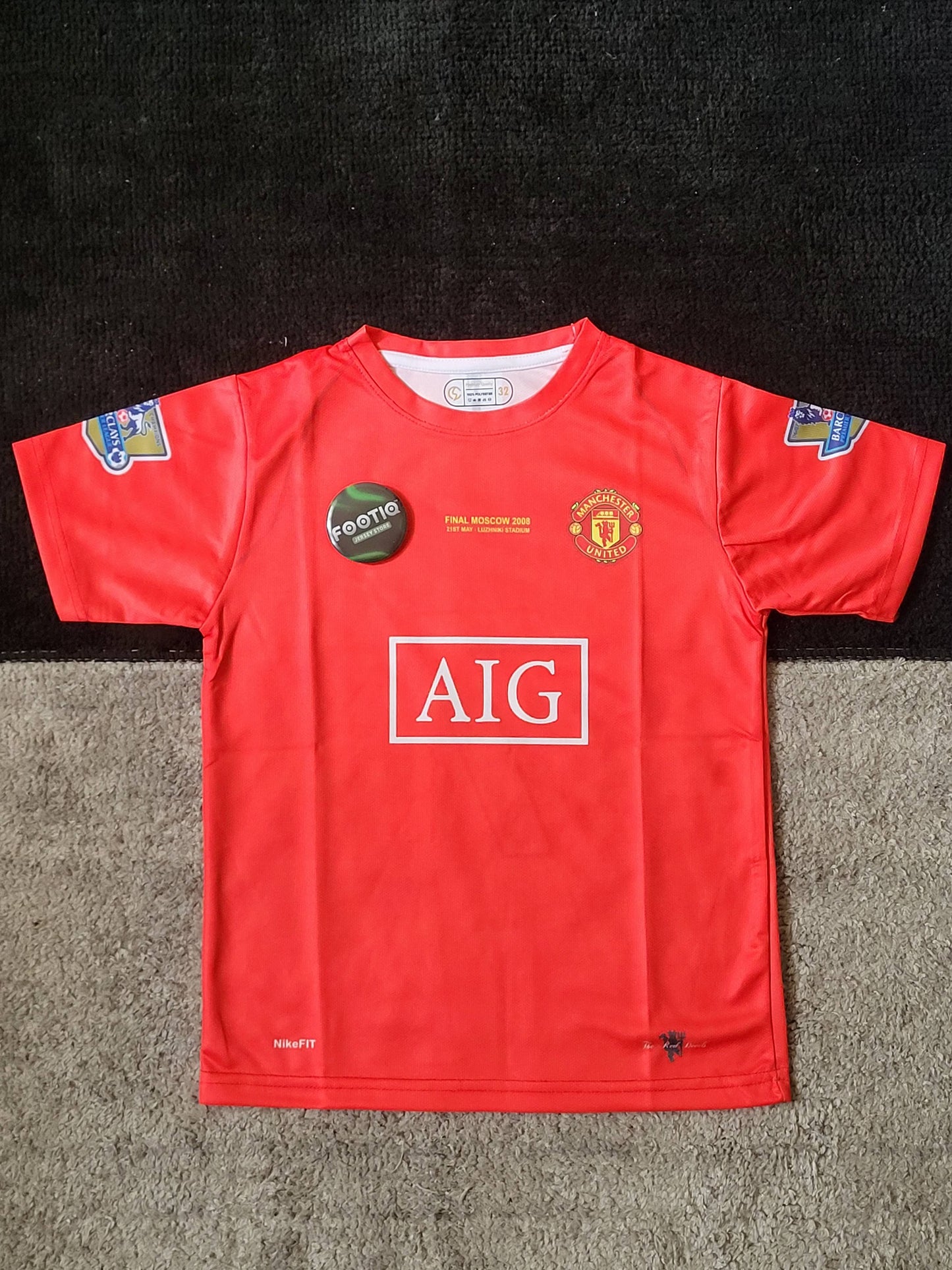 RONALDO MAN UNITED HOME KIT 2007-08 SUBLIMATION KIDS