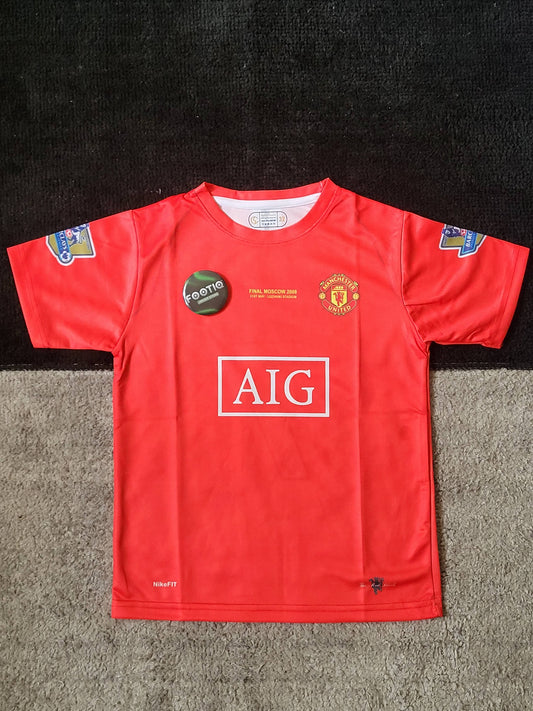 RONALDO MAN UNITED HOME KIT 2007-08 SUBLIMATION KIDS