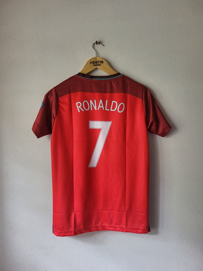 RONALDO PORTUGAL 2016 HOME KIT PREMIUM V NECK EMBROIDERY