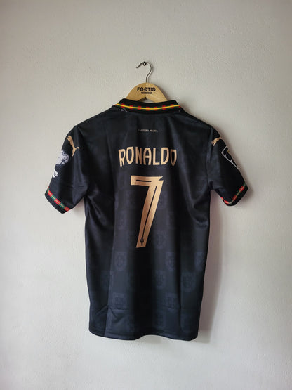 RONALDO PORTUGAL BLACK PANTHER JERSEY 2026 COLLAR SUBLIMATION