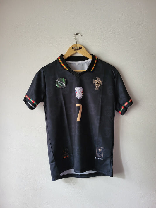 RONALDO PORTUGAL BLACK PANTHER JERSEY 2026 COLLAR SUBLIMATION