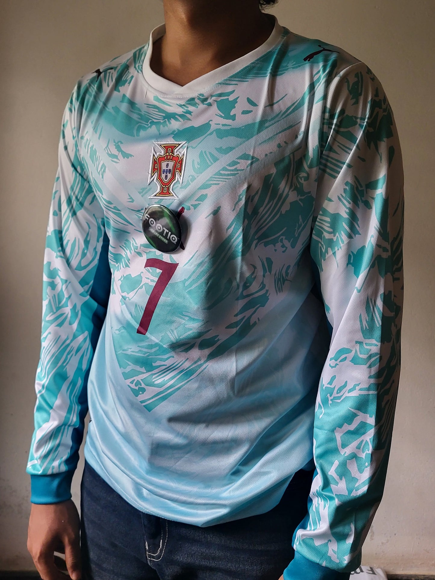 RONALDO PORTUGAL AWAY JERSEY 2026 PATCH NECK PREMIUM FULL SLEEVE EMBROIDERY
