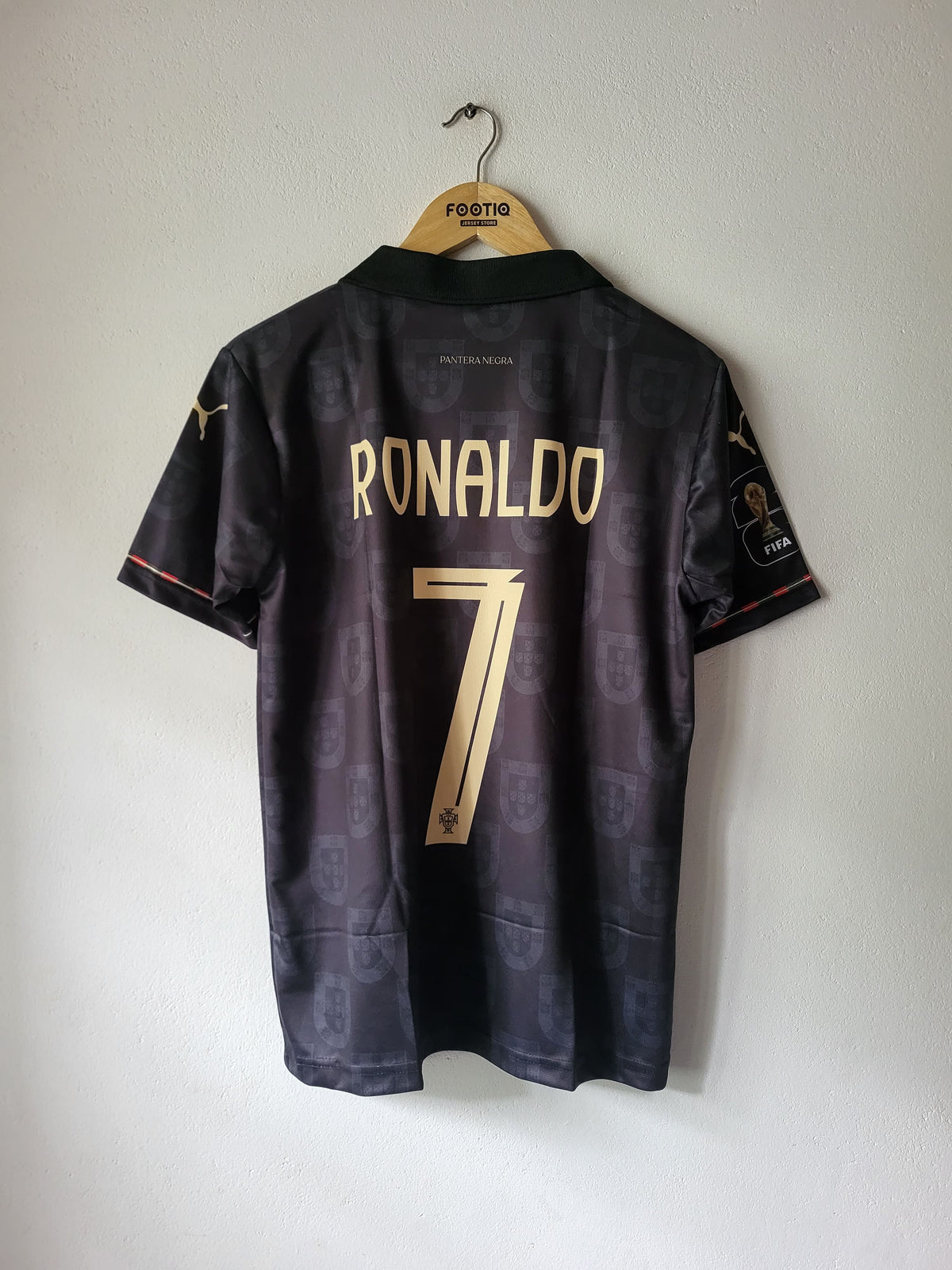 Ronaldo Portugal Black Panther Jersey 2026 Premium Embroidery, Special edition, ronaldo Portugal 