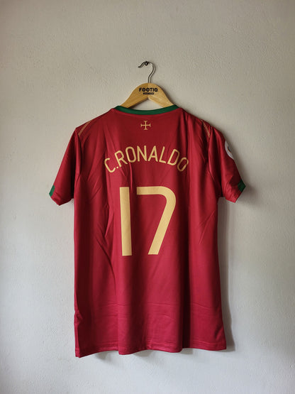 RONALDO PORTUGAL HOME KIT 2001-02 PREMIUM V NECK EMBROIDERY