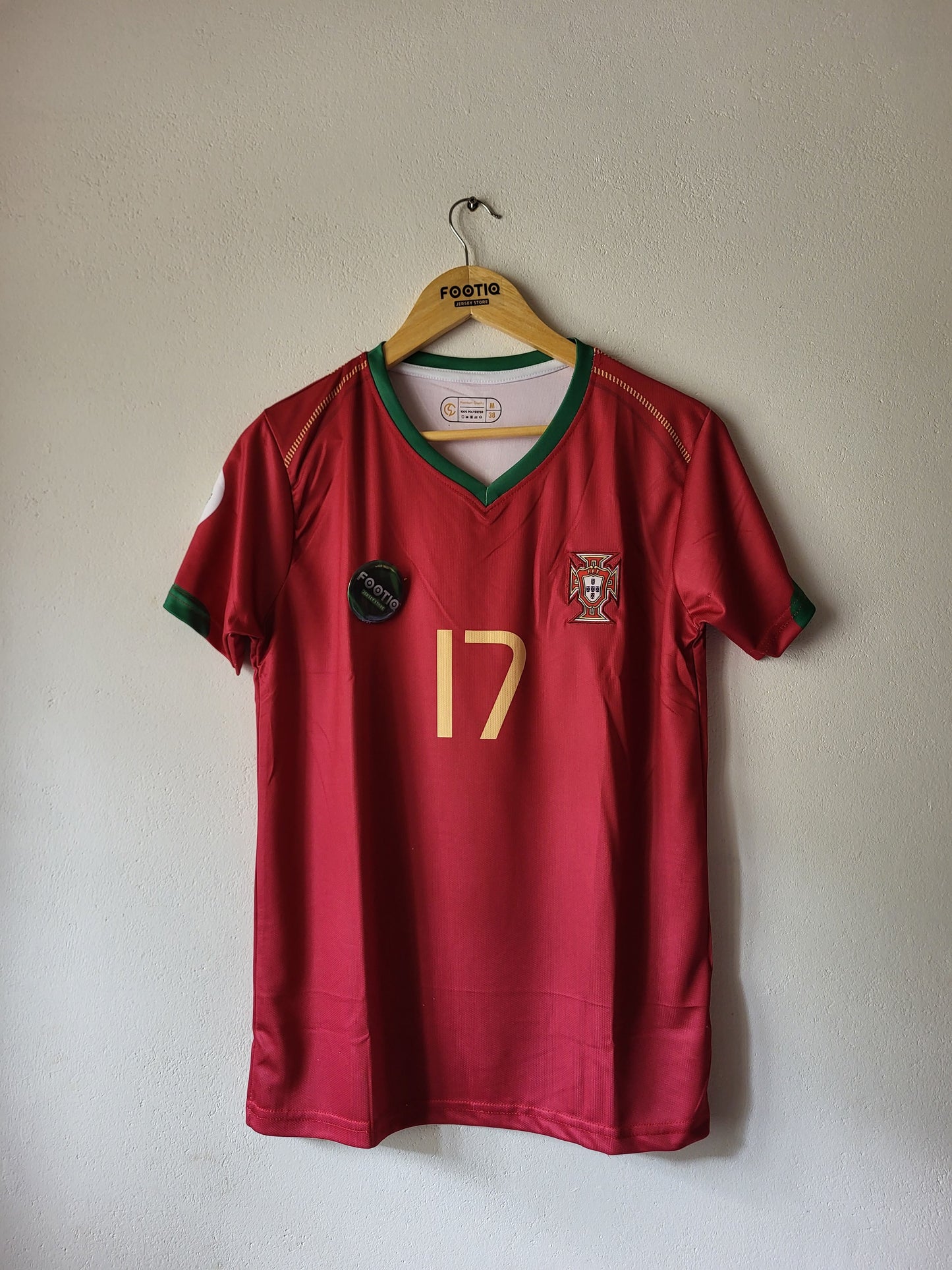 RONALDO PORTUGAL HOME KIT 2001-02 PREMIUM V NECK EMBROIDERY