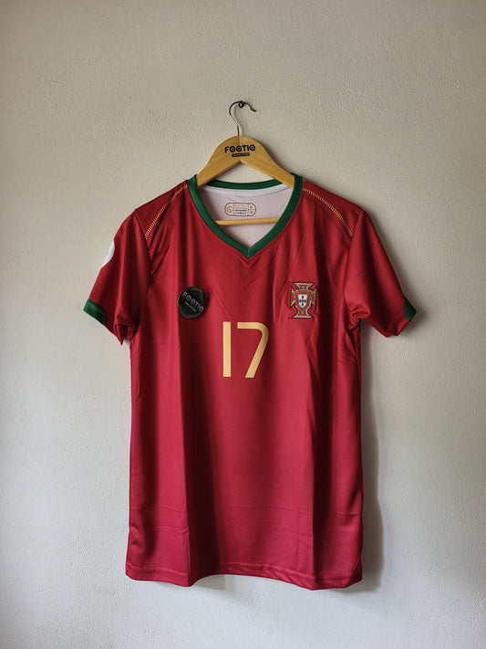 RONALDO PORTUGAL HOME KIT 2001-02 PREMIUM V NECK EMBROIDERY