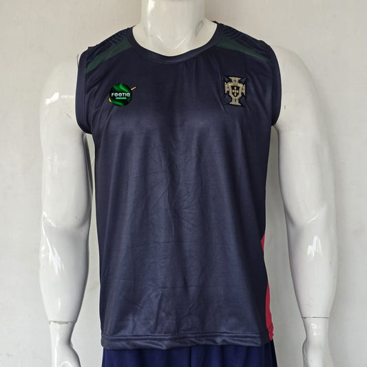 Ronaldo Portugal Training Kit Sleeveless Premium Embroidery, Training Kits, Bibs, Trending, Most Selling