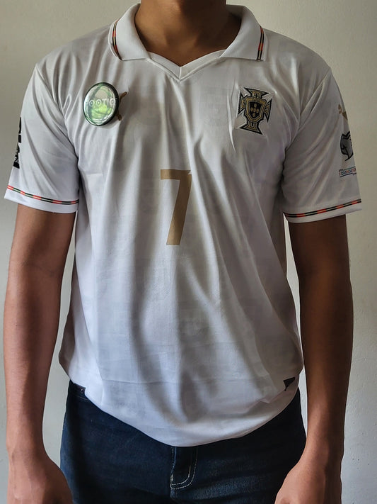 RONALDO PORTUGAL WHITE SPECIAL EDITION COLLAR PREMIUM EMBROIDERY