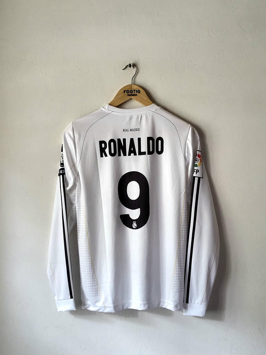 RONALDO REAL MADRID 2009-10 HOME KIT FULL SLEEVE PREMIUM EMBROIDERY