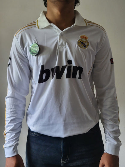 RONALDO REAL MADRID 2011-12 HOME KIT COLLAR FULL SLEEVE PREMIUM EMBROIDERY