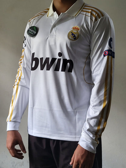 RONALDO REAL MADRID 2011-12 HOME KIT COLLAR FULL SLEEVE PREMIUM EMBROIDERY