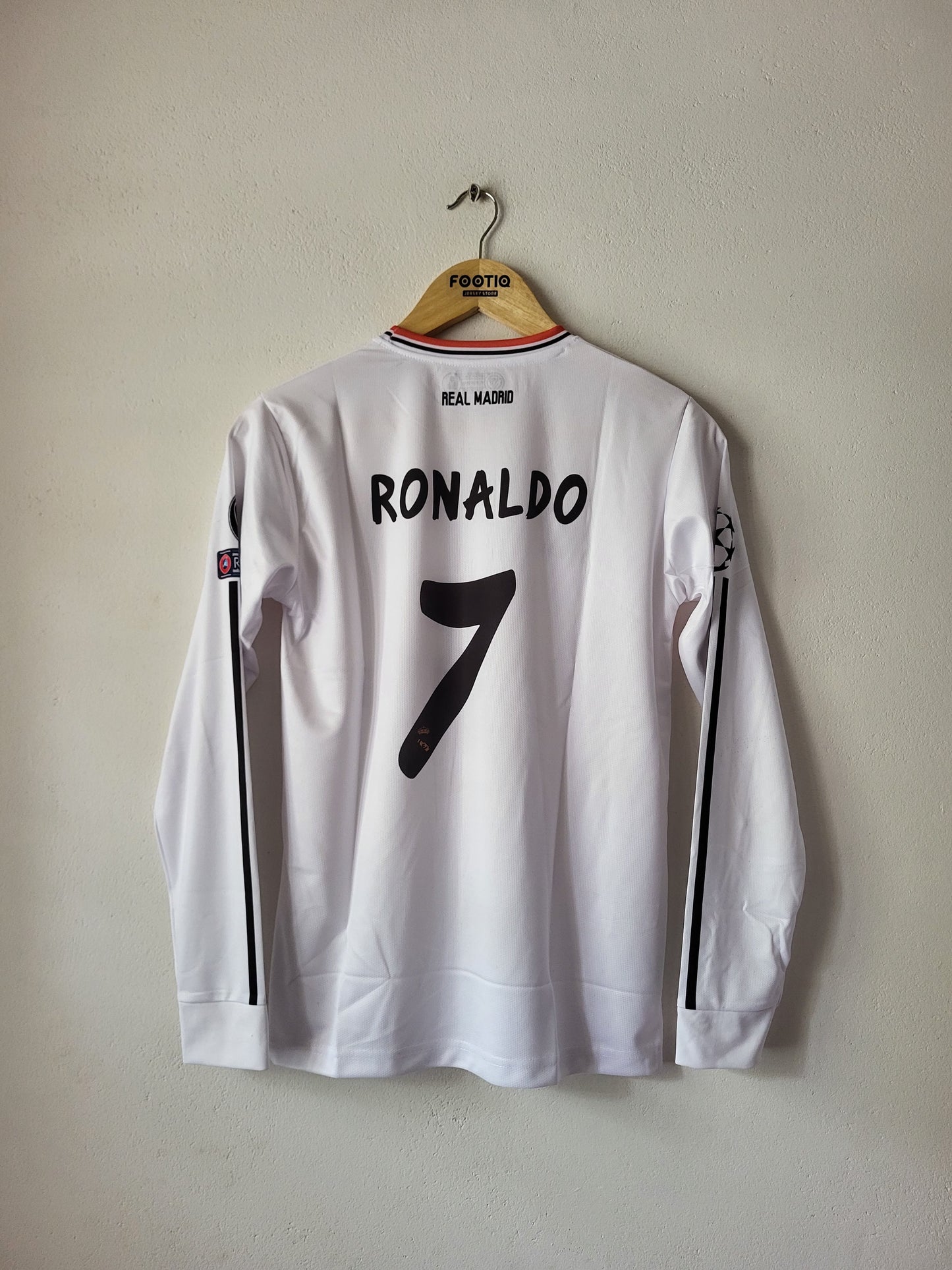 RONALDO REAL MADRID HOME KIT 2013-14 FULL SLEEVE PREMIUM EMBROIDERY