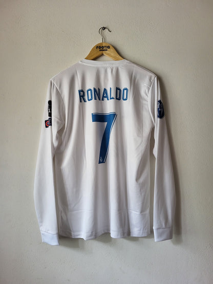 RONALDO REAL MADRID HOME KIT 2017-18 V NECK FULL SLEEVE PREMIUM EMBROIDERY