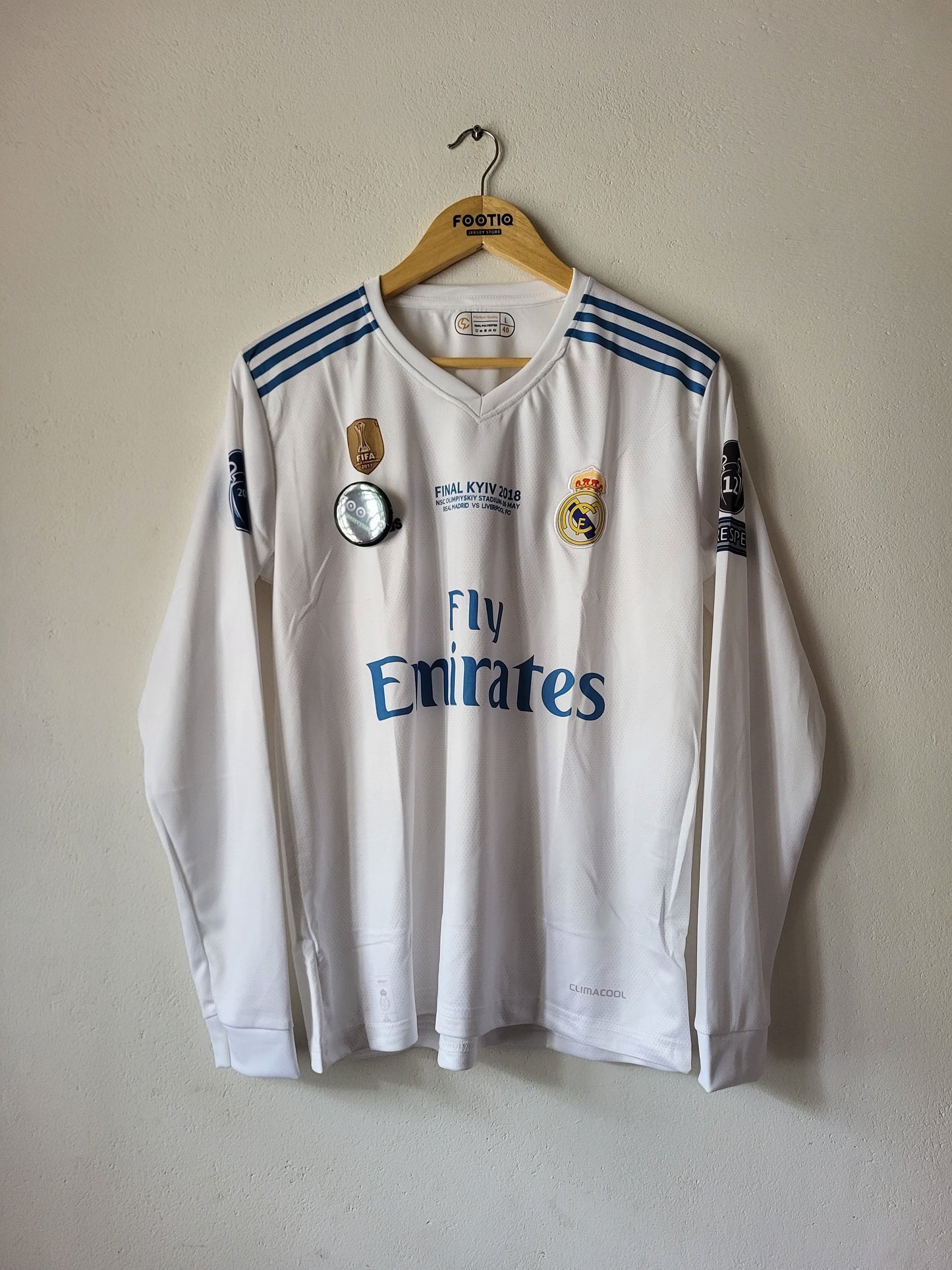 RONALDO REAL MADRID HOME KIT 2017-18 V NECK FULL SLEEVE PREMIUM EMBROIDERY