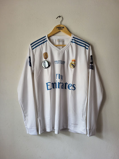 RONALDO REAL MADRID HOME KIT 2017-18 V NECK FULL SLEEVE PREMIUM EMBROIDERY