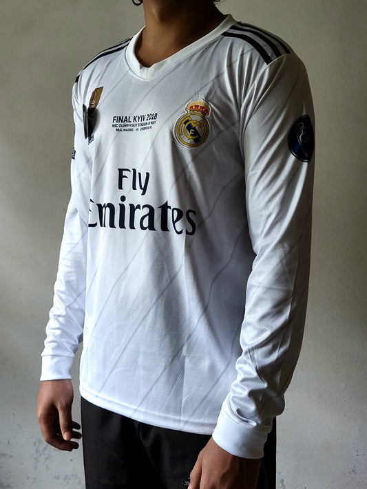 RONALDO REAL MADRID HOME KIT 2017-18 V NECK FULL SLEEVE PREMIUM EMBROIDERY