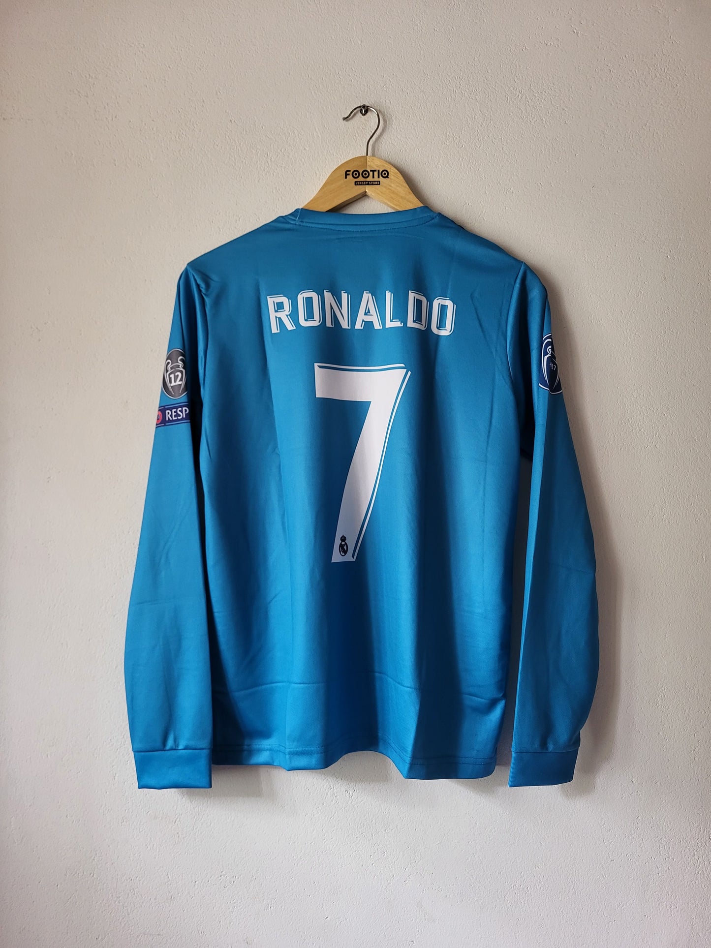 RONALDO REAL MADRID THIRD KIT 2017-18 FULL SLEEVE PREMIUM EMBROIDERY