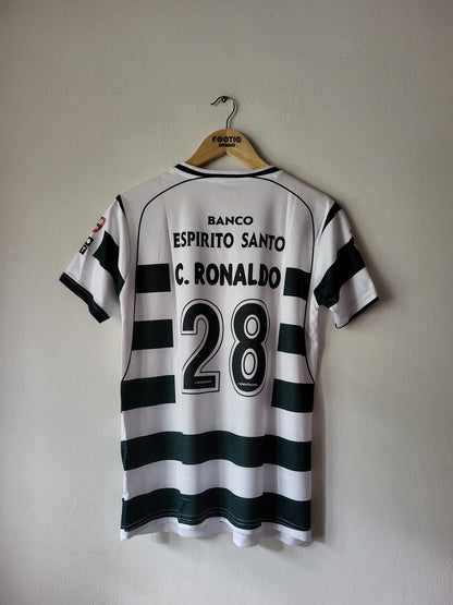 RONALDO SPORTING HOME KIT 2001-02 SUBLIMATION