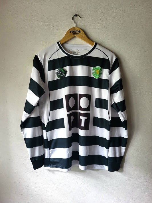 RONALDO SPORTING HOME KIT 2001-02 FULL SLEEVE PREMIUM EMBROIDERY, Front side