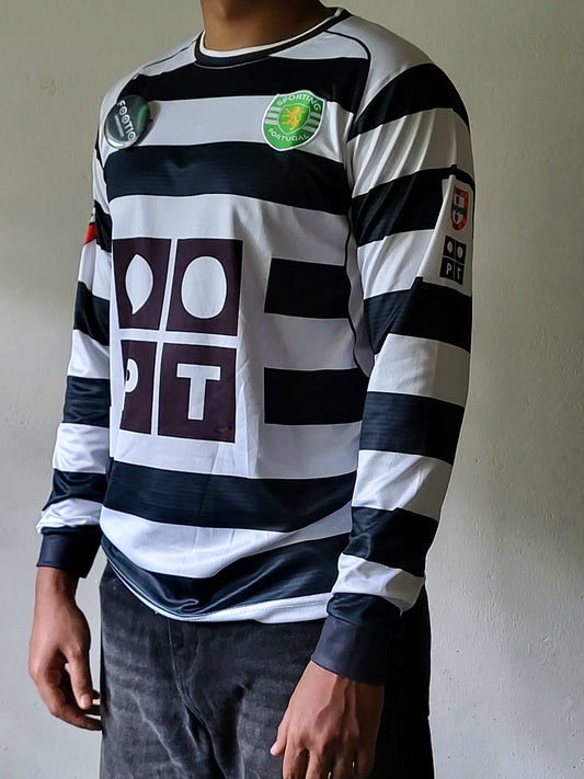 Sporting Ronaldo green jersey, Full sleeve,RONALDO SPORTING HOME KIT 2001-02 FULL SLEEVE PREMIUM EMBROIDERY
