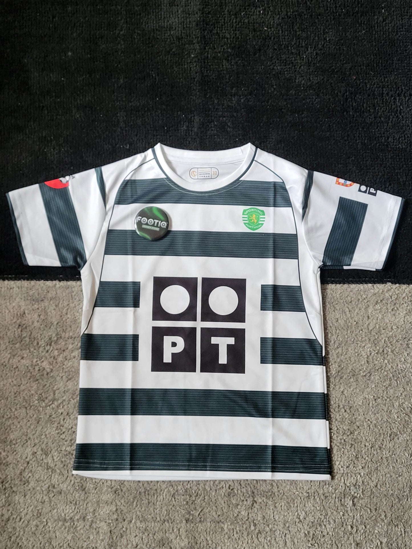 RONALDO SPORTING HOME KIT 2001-02 SUBLIMATION KIDS
