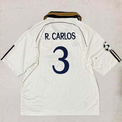 White sports jersey with 'R. Carlos' and number '3' on a light gray background