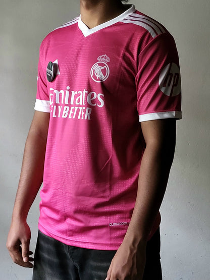 VINI JR REAL MADRID THIRD KIT PINK 2026-27 V NECK SUBLIMATION, Real pink jersey, trending jerseys, Most selling