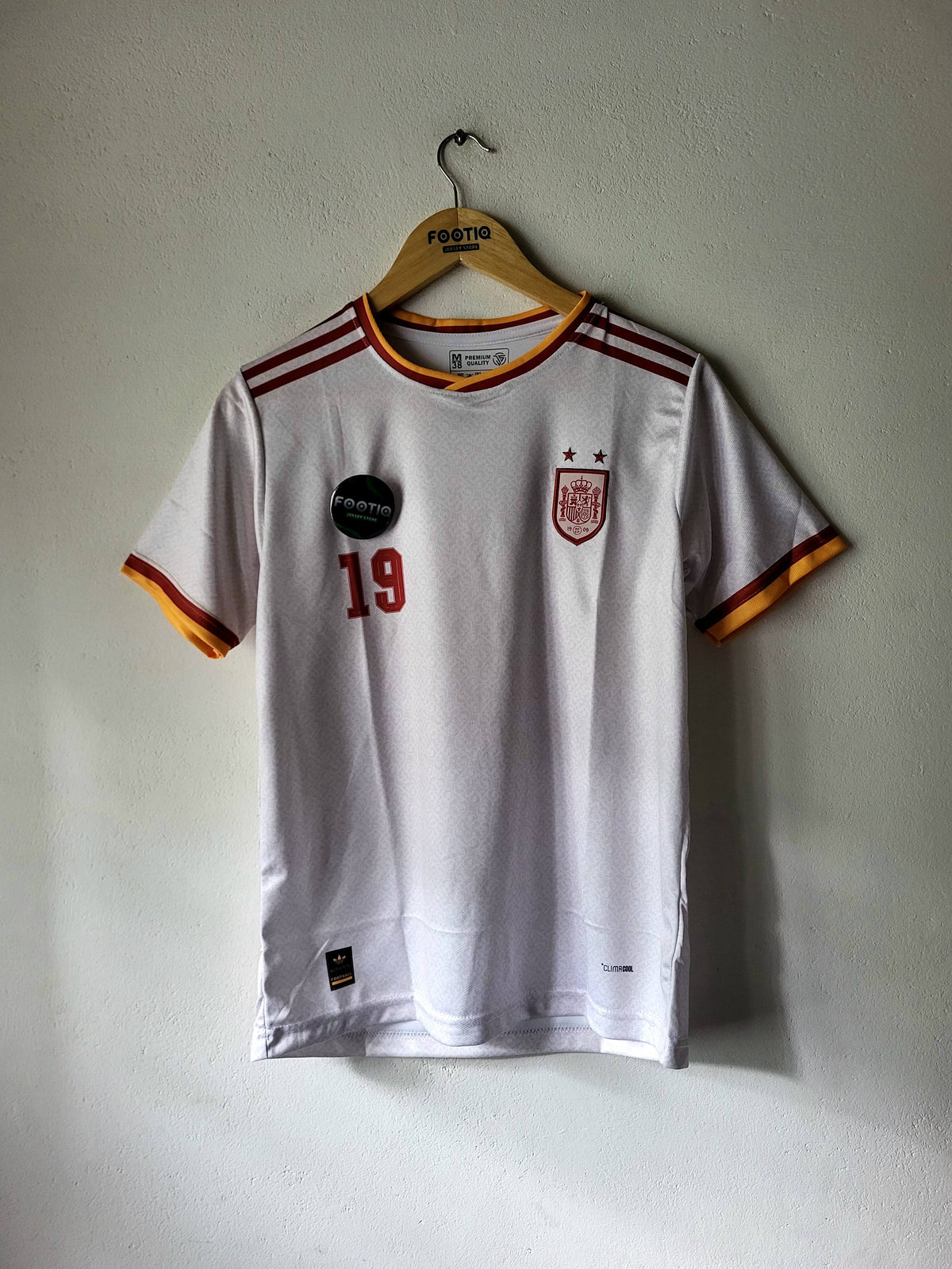 YAMAL SPAIN 2 STAR AWAY KIT 2026 PATCH NECK PREMIUM EMBROIDERY, Spain white jersey, Yamal, 2 star jersey
