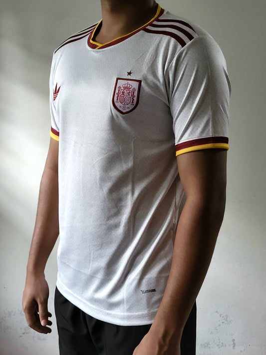 Yamal Spain Away Kit 2026 Patch Neck Premium Embroidery, White Colour